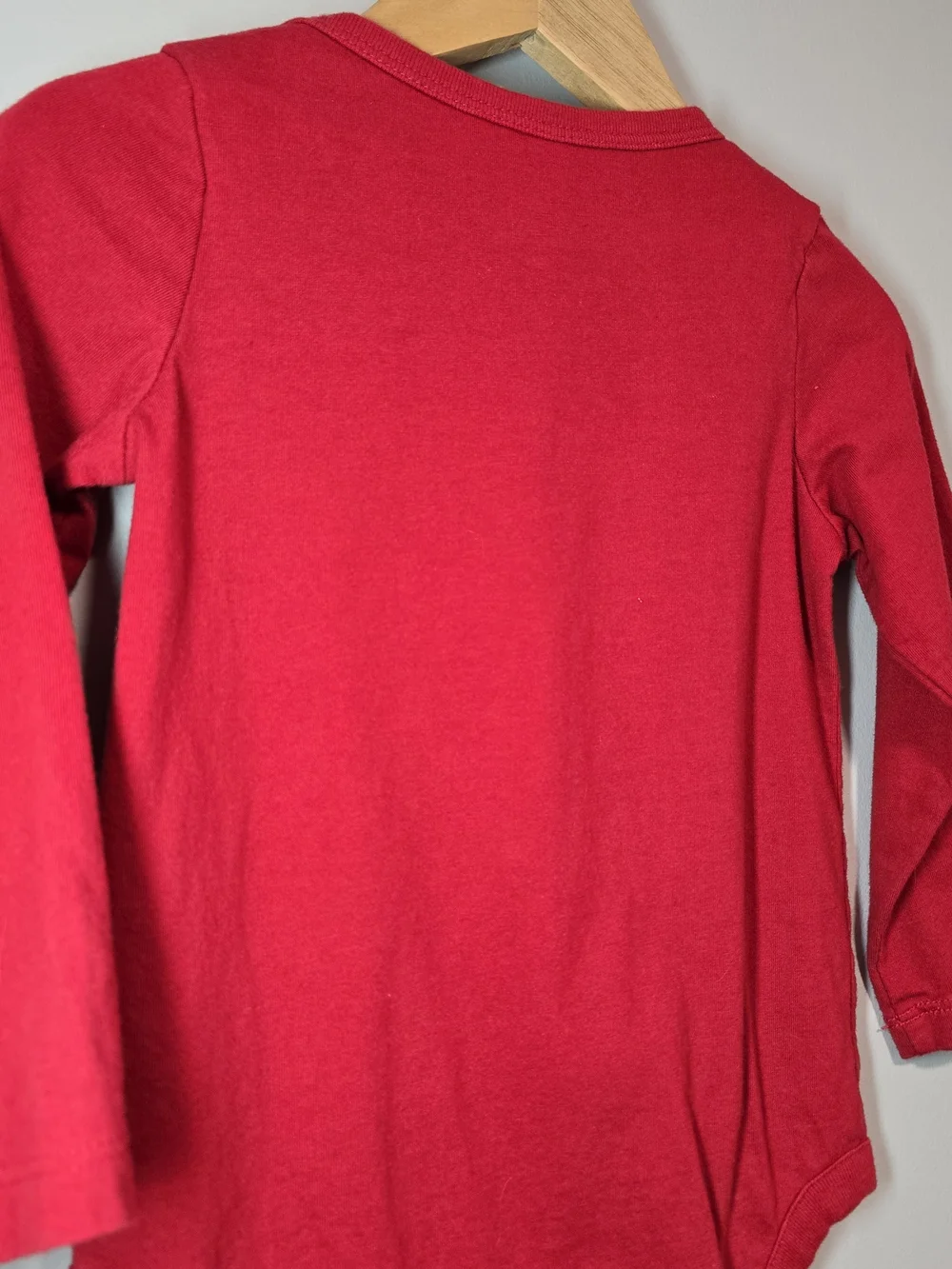GAP Red Long-Sleeve One-Piece with 'Dad's Cool Dude' Sunglasses Graphic